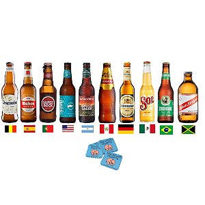 Kit Presente Cervejas 10 países
