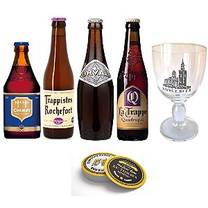Kit Cervejas Trapista com Taça Abbey Beer