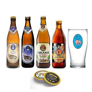 Kit Cervejas Alemãs C Copo para Presente
