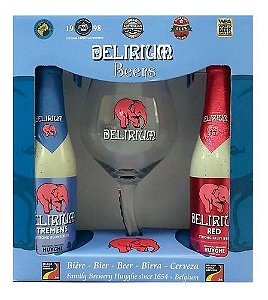 Kit Delirium + Delirium Red Especial 330ml + 2 Bolachas