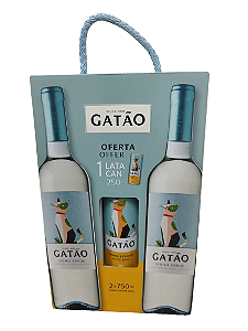 Kit Presente Vinho Português Gatão 2 Grarrafas + 1 lata