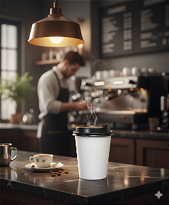 Copo Papel Café Chá E Cappuccino Biodegradável 270ml - 200unid