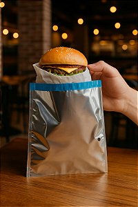 EMBALAGEM PARA TAPIOCAS, CREPES, LANCHES, DOCES SACO TÉRMICO LISO - 100 Unidades