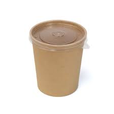 Pote Redondo Papel Kraft 480ml  20un Biodegradável Alimentos