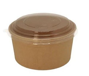 Pote Papel Kraft 750ml  50un Cereal Caldo Salada C/tampa