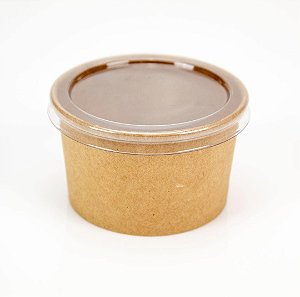 Pote Papel Molho 100 Ml Kraft 200un C/ Tampa Degustação