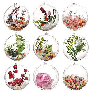 Embalagem Decoraçao Natal Bola 8 Cristal Transparente 12un