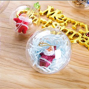 Bola Transparente Confeibowl Enfeite Arvore De Natal 90und