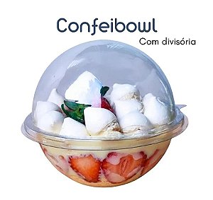 Bola Transparente Confeibowl C/ Divisória Enfeite Arvore De Natal 90uni