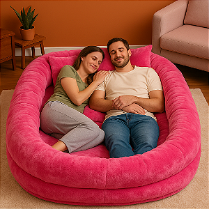 Puff Ninho GG Gigante Área De Descanso Sofá Cama Adulto