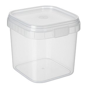 Potes Plásticos Quadrados 220ml com Lacre – Kit 200 Unidades