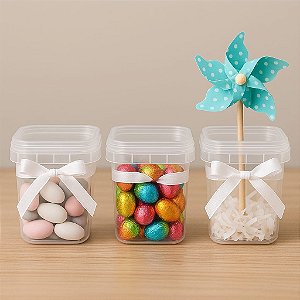 POTE QUADRADO PLÁSTICO TEMPEROS, CALDOS, FAROFA, BISCOITOS 500ml - 250 Unidades