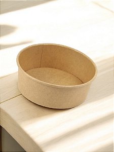 Pote Bowl Kraft 1300ml Alimentos Secos Molhados 10un C/tampa
