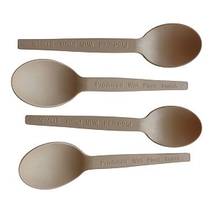 Kit 50 Colher Fibra Vegetal 16cm Biodegradável Ecologica