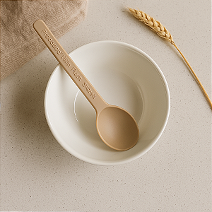 Kit 50 Colher Fibra Vegetal 16cm Biodegradável Ecologica