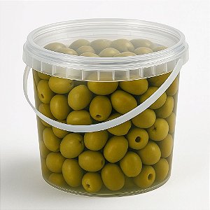 Balde Plástico 2.2 Litros com Lacre e Alça - Kit 50 Unidades