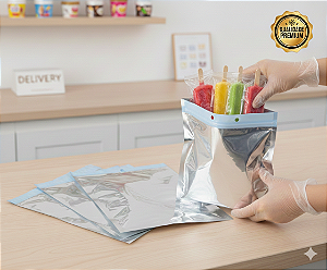 Embalagem Térmica Sorverte, Congelados Liso S/ Furo- 250 Und