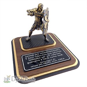 Placa para Homenagem / Troféu - Guerreiro - Soldado Romano - Texto Personalizado