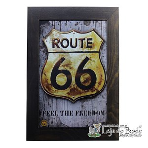 Quadro Motociclismo Route 66 (3D - 2 camadas)