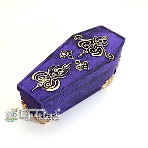 Caixão - Porta Objetos em Resina - Roxo