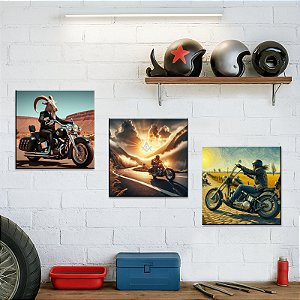 Quadro Motociclismo 20x20cm - 1 unidade - diversos imagens para escolher