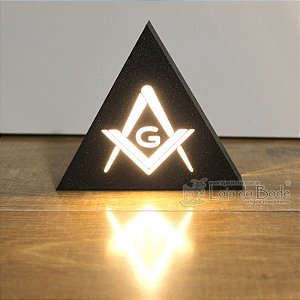 Luminária de Mesa com Símbolo Maçônicos - Esquadro e Compasso