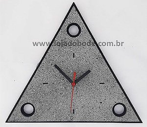 Relógio Triângulo 3 Pontos - Madeira Imitação Granito