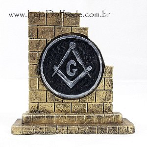 Muro com Esquadro e Compasso - 14cm