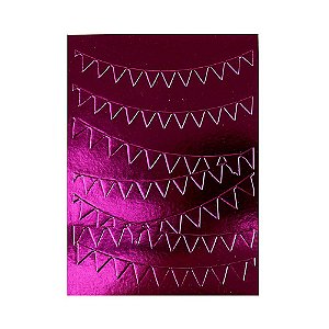 Placa de Textura Emboss 10,6 cm x 15 cm Bandeirinhas