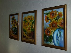 PINTURA OLEO SOBRE TELA : VASOS
