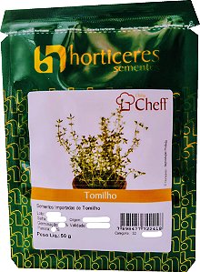 Semente Tomilho Linha Cheff Pacote 50 Gramas Horticeres