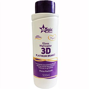 Gloss Matizador Magic Color 3D - Platinum Branco - 500ml