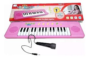 Super Teclado Piano Musical Infantil Bebe Educativo Sons Cor Mickey