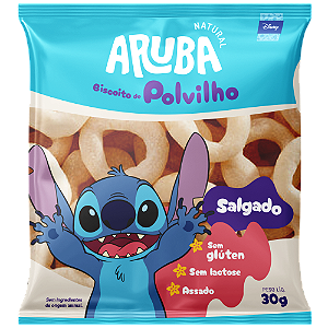 BISCOITO DE POLVILHO SALGADO ARUBA STITCH 30G