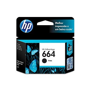 Cartucho de Tinta HP 664 Preto