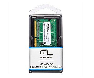 MEMÓRIA NOTEBOOK MULTILASER 8GB 1600MHZ DDR3 CL11, MM820