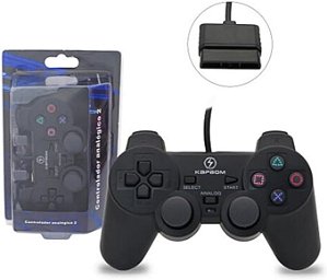 Controle Para Ps2 Dualshock Com Fio E Analógico