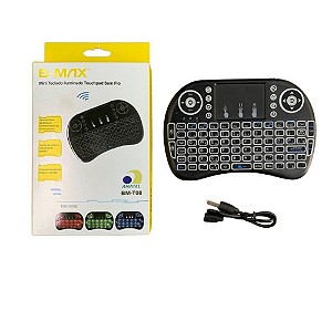 Mini Teclado Iluminado Touchpad Sem Fio B-max