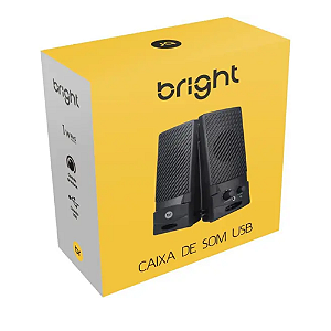 Caixa de som p/ computador c/volume usb - BRIGHT
