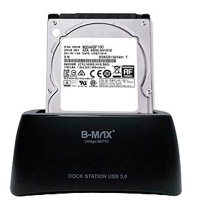 Dock Station Leitor de HD Sata 2,5'' e 3,5'' Usb 3.0 B-MAX - BM752