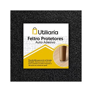 Feltro Protetor Preto Placa 110x110mm 5 UN