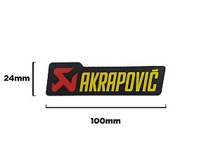 Adesivo Akrapovic térmico retangular 10,0 cm