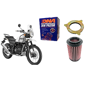 Filtro de ar esportivo DNA + tampa estagio2- Royal Enfield Himalayan