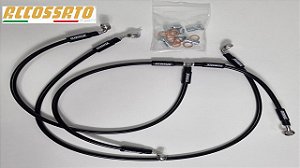 Kit Aeroquip Accossato Diant/Tras Preto/Prata ''S'' Ducati Panigale V4 S/ABS (COM T)