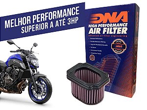 FILTRO DE AR ESPORTIVO + ESTÁGIO 2 DNA - YAMAHA MT07