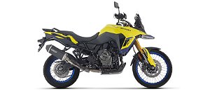 ponteira Arrow Indy Race aluminio preto para Vstrom 800