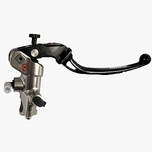 Bomba de freio radial Accossato CNC - cromada -PRS 19X17-18-19 manete preta RST