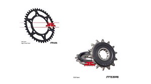 Coroa e Pinhão JT Sprockets Kawasaki Eliminator 500 25~