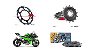 Kit transmissão Kawasaki Ninja 500 / Z 500 24~