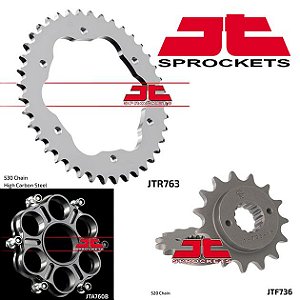 Coroa com Adaptador e Pinhão JT Sprockets Ducati Multistrada 1200 / 1260